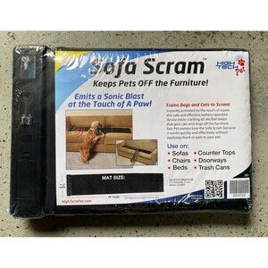 NIB Sealed‎ Pet Deterrent Keep Off  High Tech. Sonic Pet Sofa Scram Pad